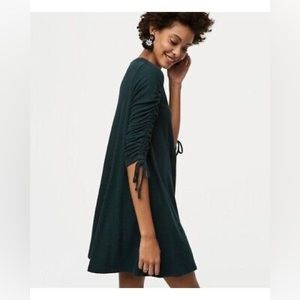 Green Shift Sweater Dress - Loft size L Petite